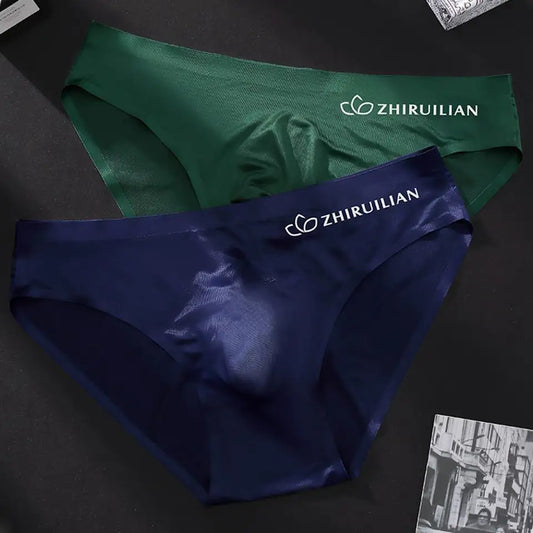 Men's mid waist solid color close fitting breathable underwear