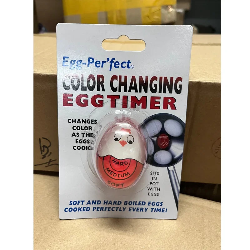 Cartoon Egg Timer Sensitive Hard & Soft Boiled Egg Color Changing Indicators Kitchen Boiled Egg Temperature Observer