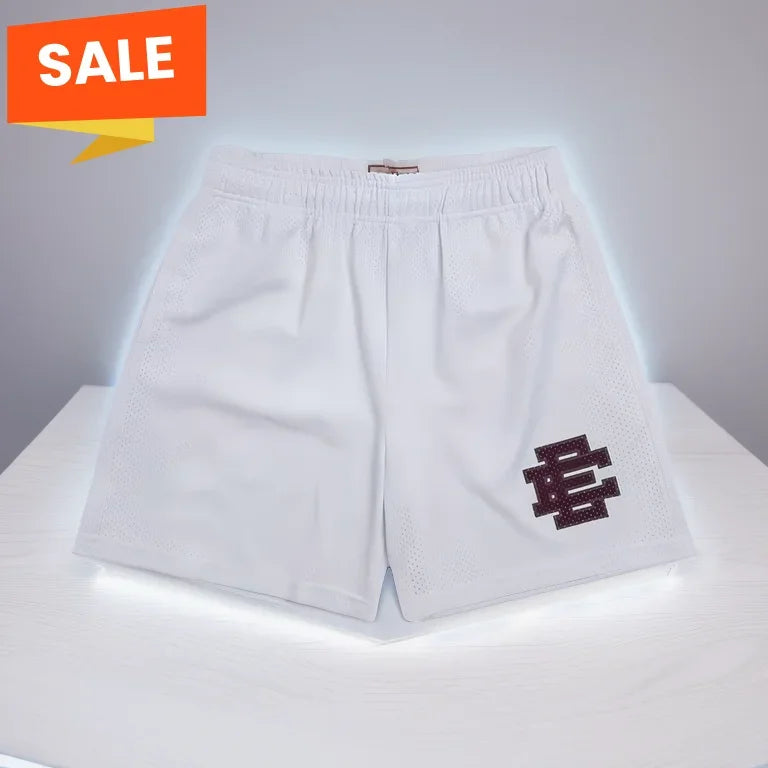 2025 hot selling summer EE beach sports basic mesh classic flower 3D printed fitness shorts