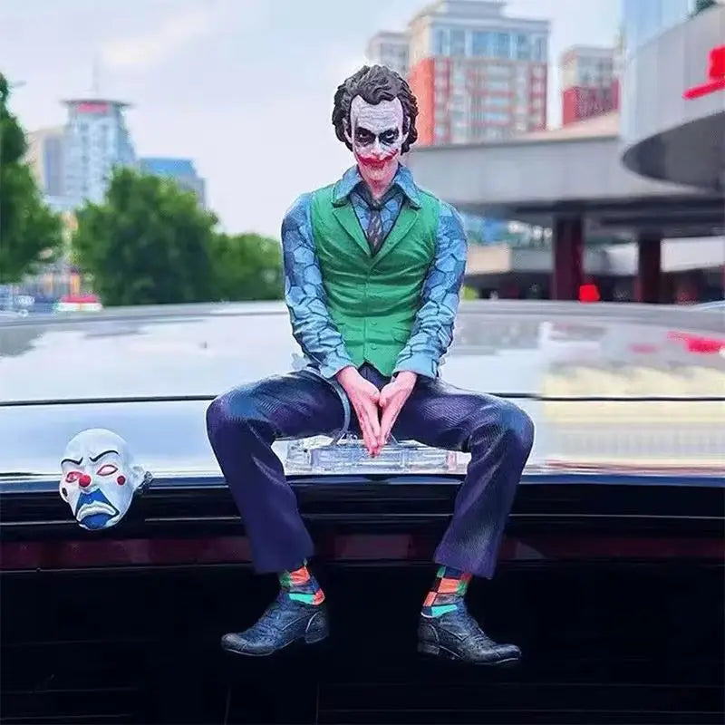 Joker Heath Ledger Action Figures Car Roof Decoration Portable Wild Mask Statue Model Car Doll Toy Collection Christmas Gift