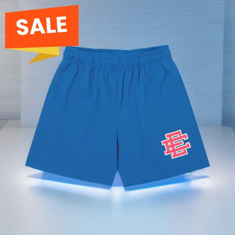 2025 hot selling summer EE beach sports basic mesh classic flower 3D printed fitness shorts