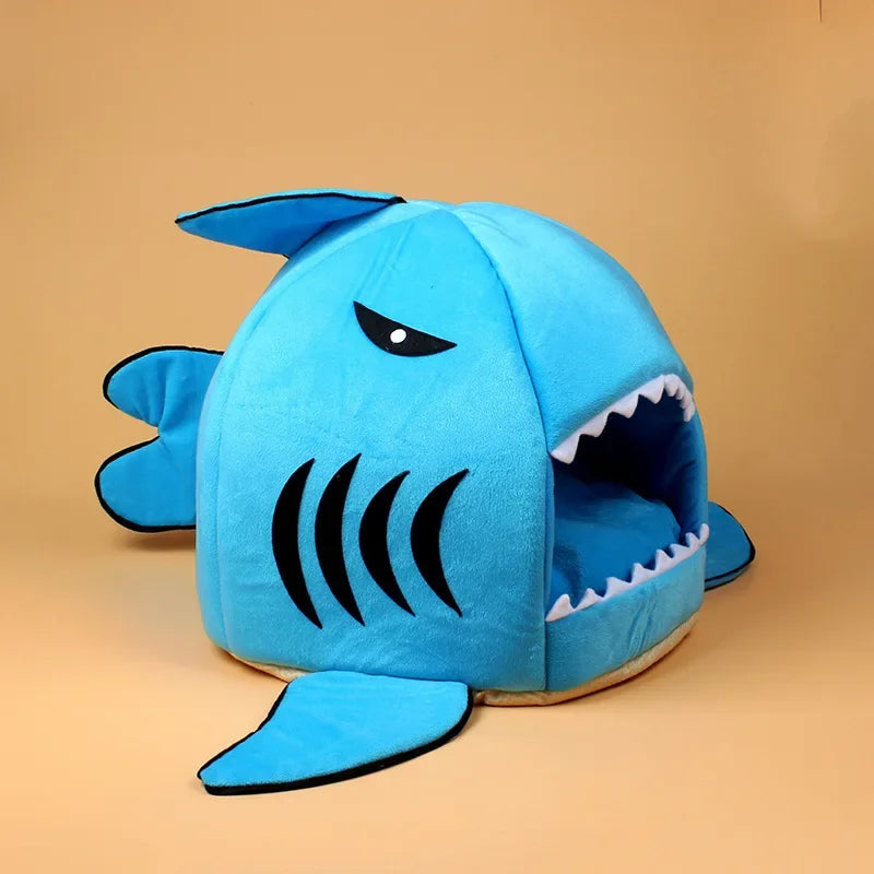 Shark Cat House Pet Soft Bed Basket Dog Cushion Cute Katten Tent Small Medium Puppy Sleeping Bed Warm Puppy Kennel Nest Mat