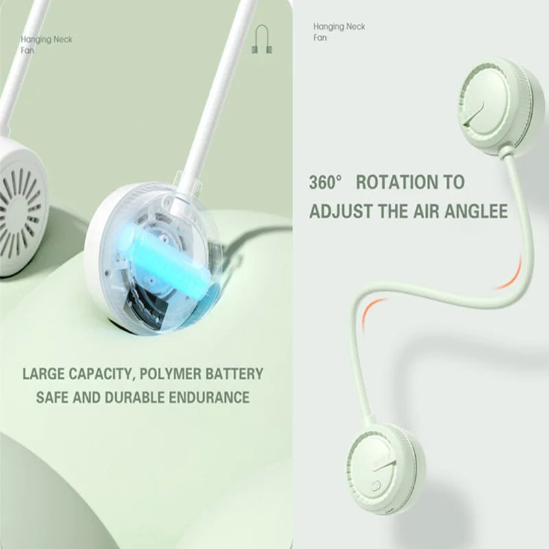 New hot selling summer hanging portable silent USB neck fan