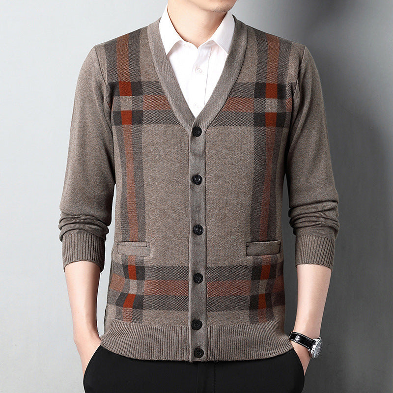 Long-Sleeve V-Neck Sweater for Men 1025082822