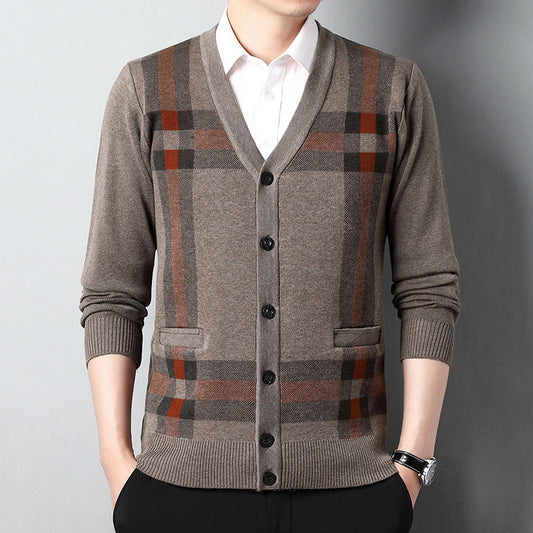 Long-Sleeve V-Neck Sweater for Men 1025082822