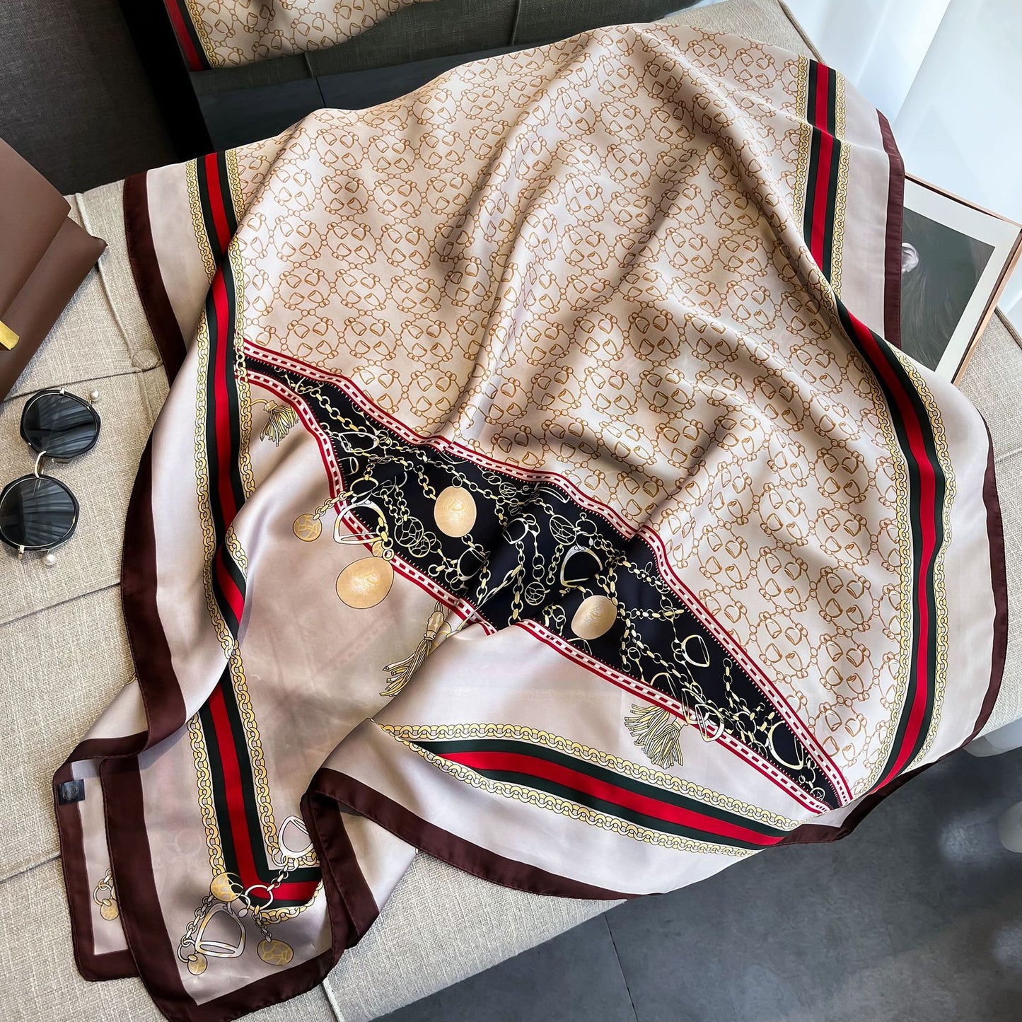 Fashion and versatile long silk scarf  1025082216