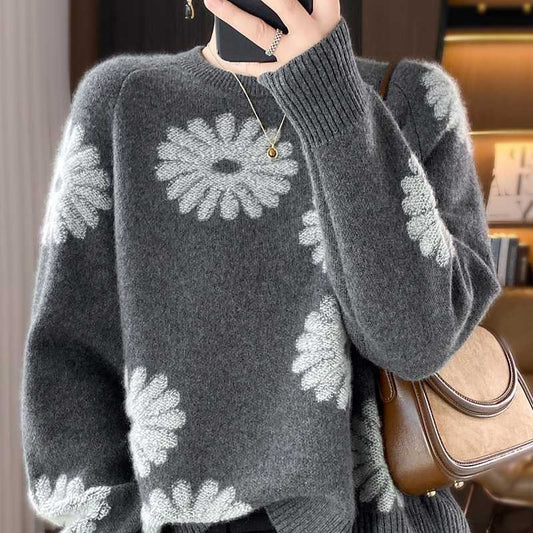 Women's Round Neck Knit Top 1025090309