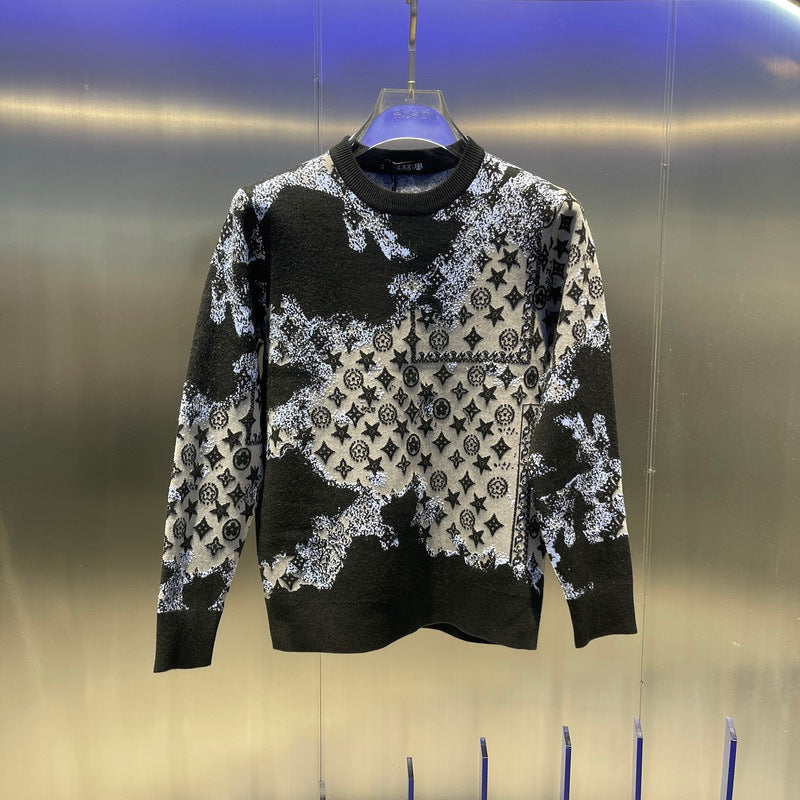 Casual Crew Neck Knit Sweater for Men 1025082905