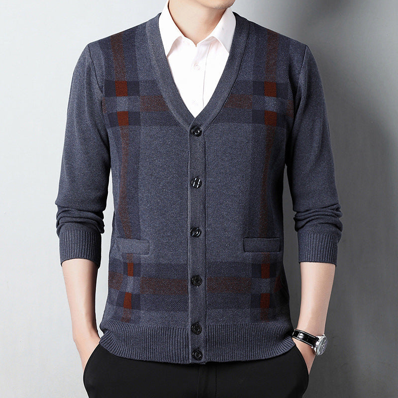 Long-Sleeve V-Neck Sweater for Men 1025082822