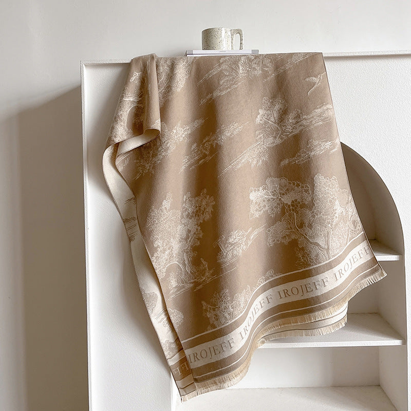 New thick jacquard scarf 1025082218