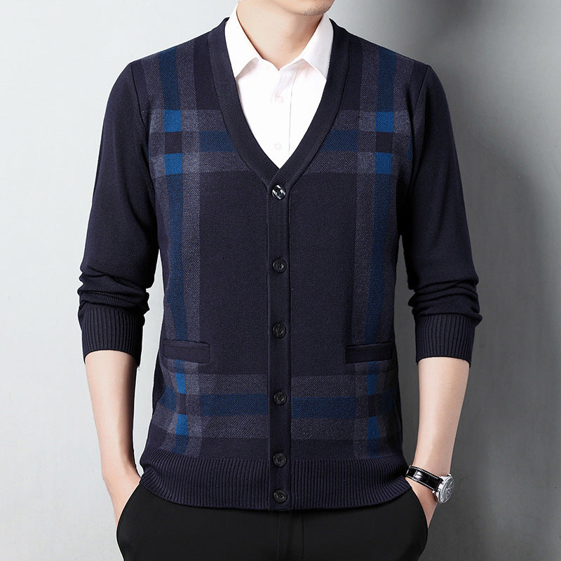 Long-Sleeve V-Neck Sweater for Men 1025082822