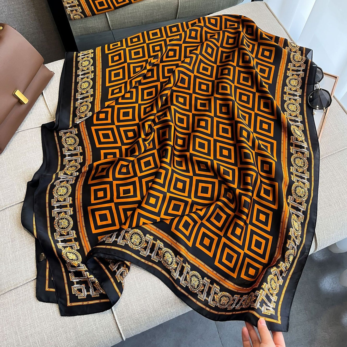 Fashion and versatile long silk scarf  1025082216