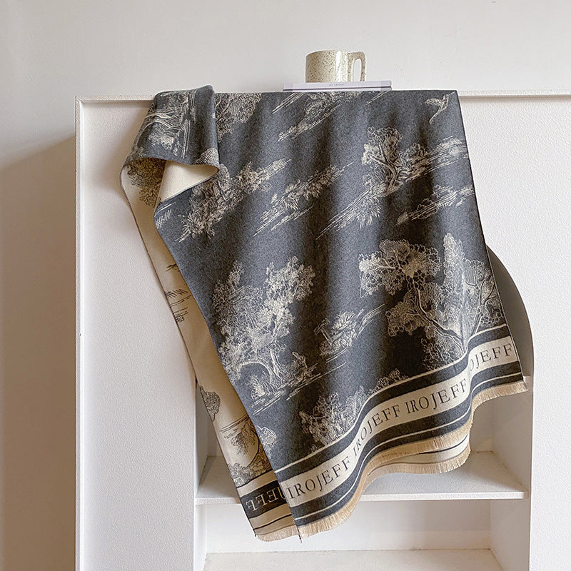 New thick jacquard scarf 1025082218