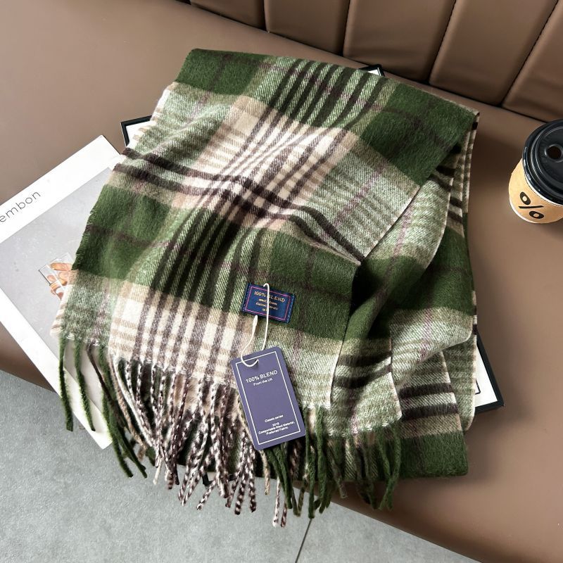 Classic checkered print high-end scarf 1025082215