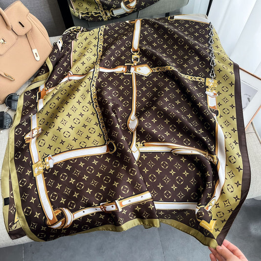 New high-end faux silk scarf 1025082223