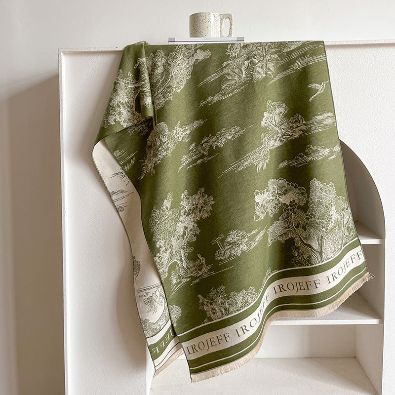 New thick jacquard scarf 1025082218