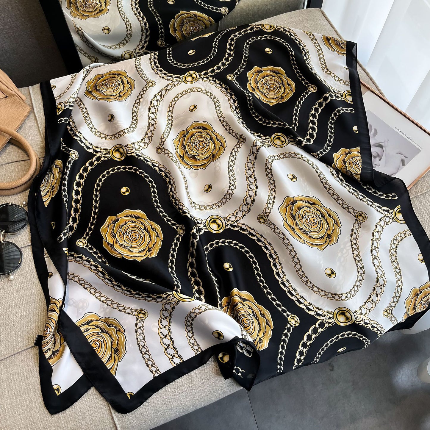 Fashion and versatile long silk scarf  1025082216