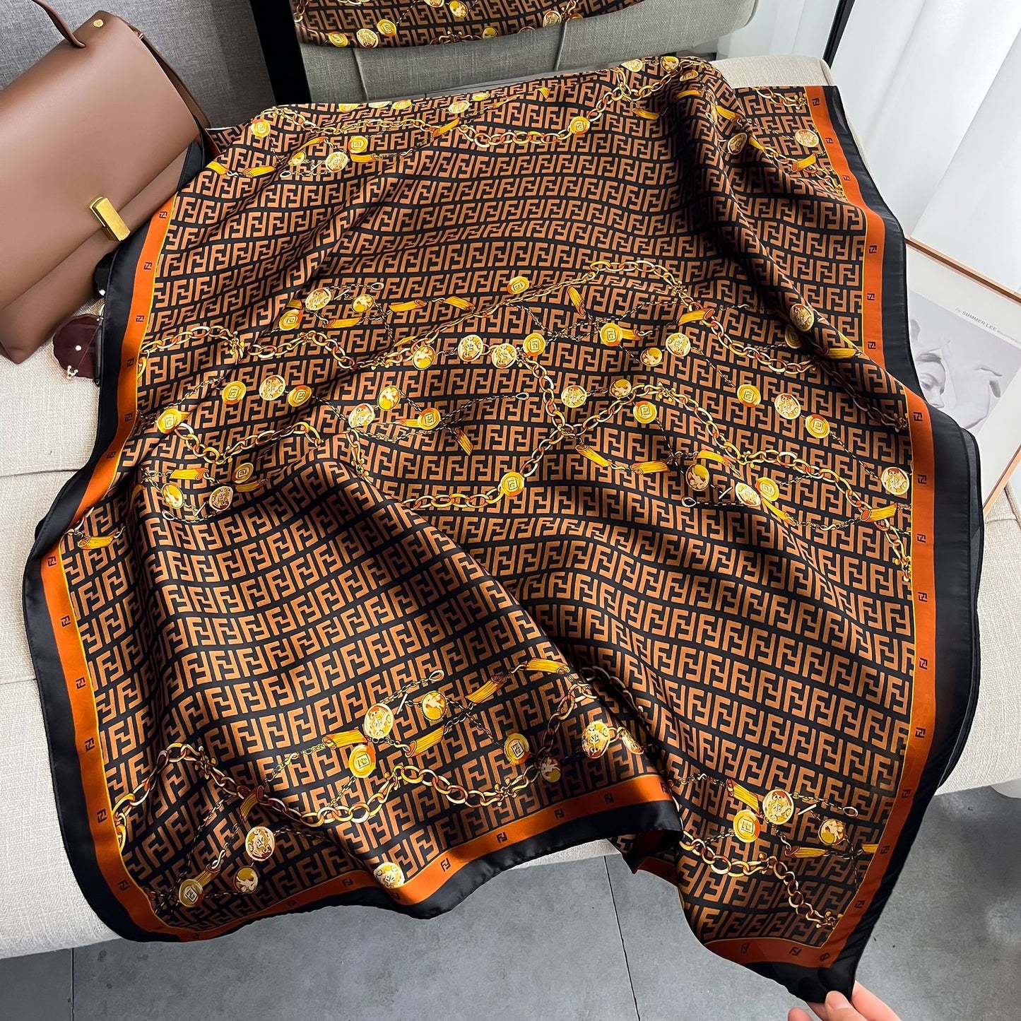 New high-end faux silk scarf 1025082225