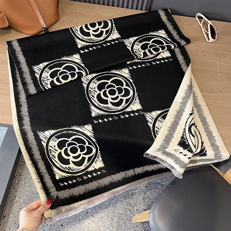 New thick jacquard scarf 1025082217