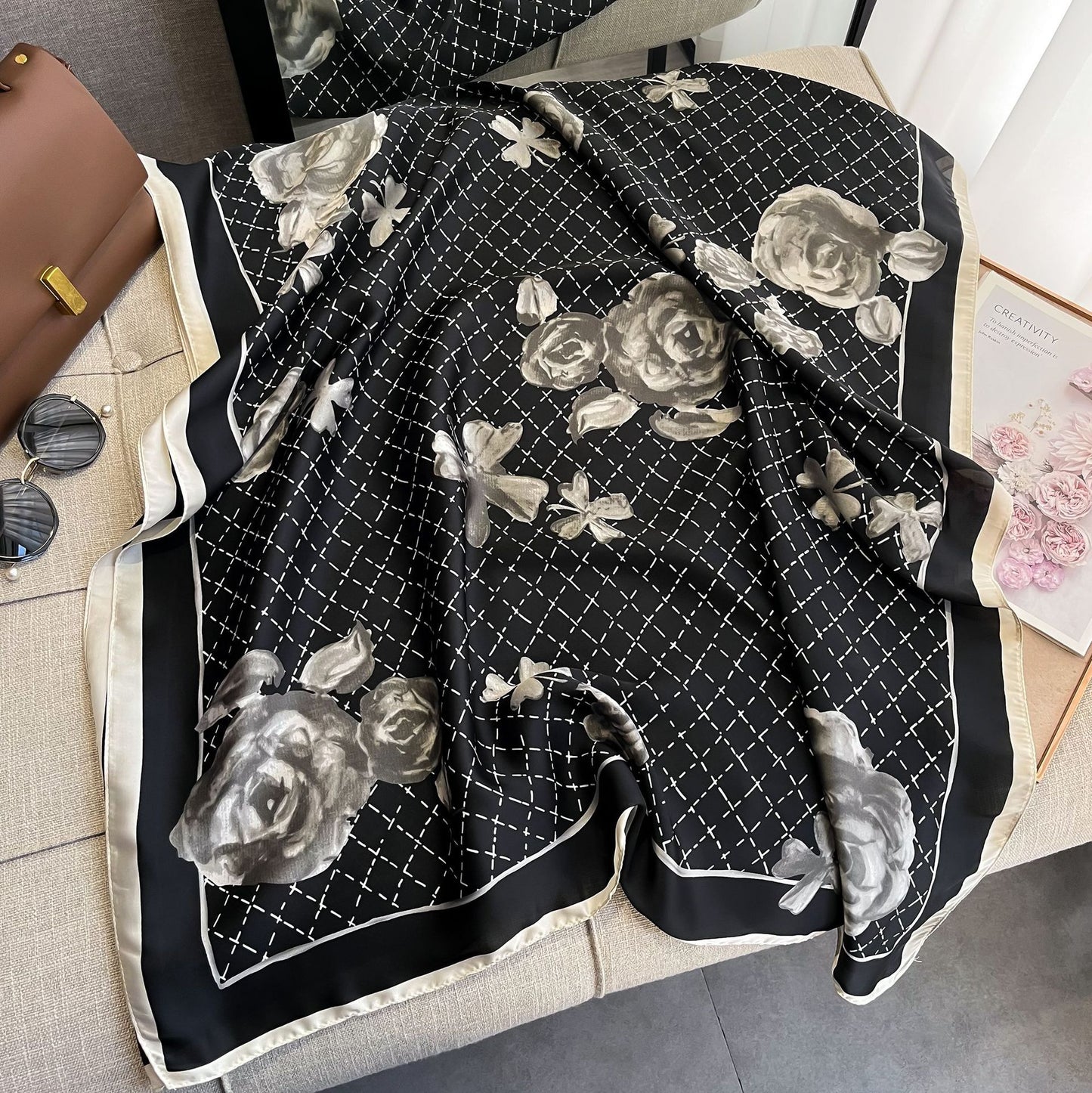 Fashion and versatile long silk scarf  1025082216