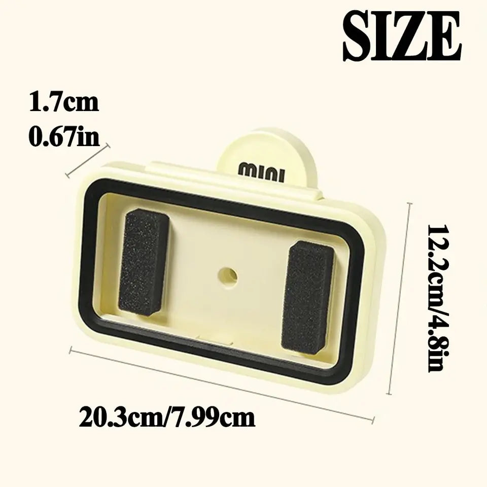 360 ° rotatable, no drilling required shower waterproof and anti fog phone holder case