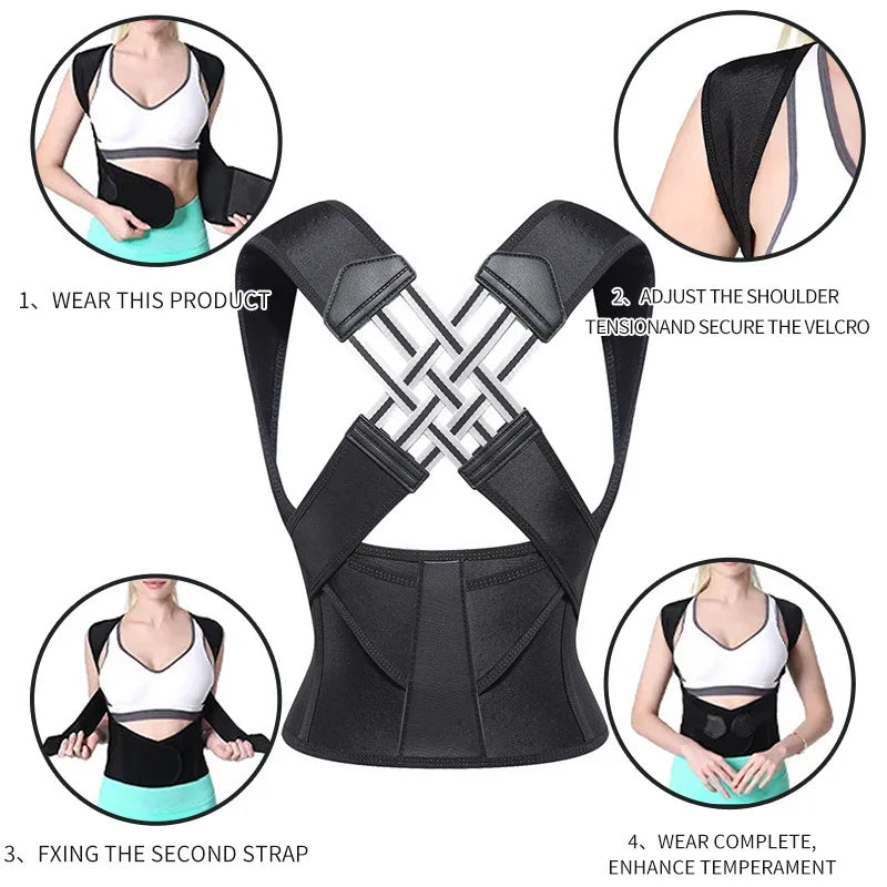 Male and female posture correctors can adjust shoulder posture brackets,