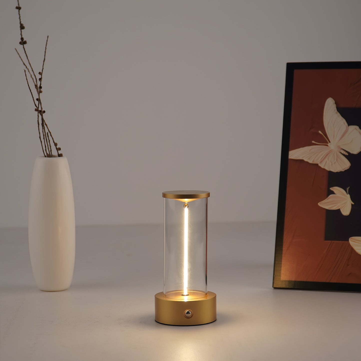 Rechargeable bedside quantum light dimmable with breathing variable light