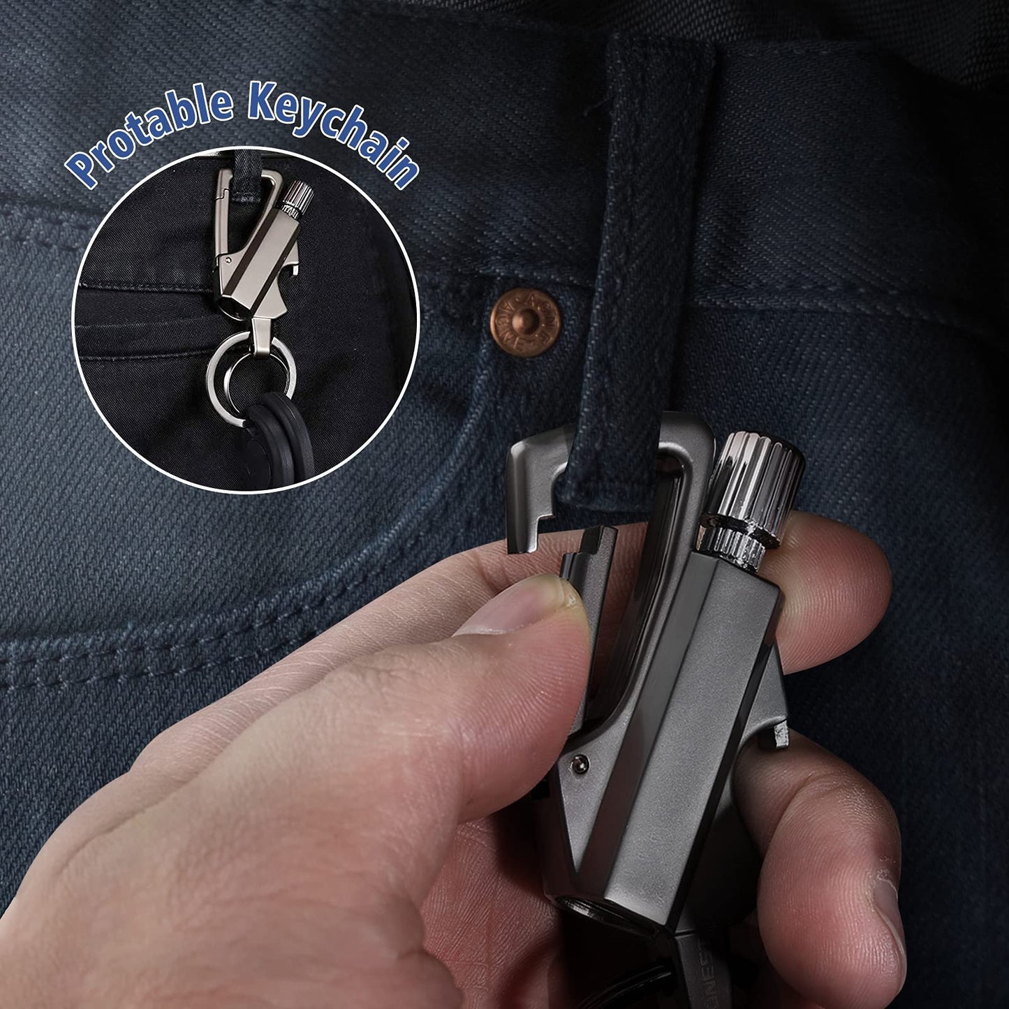 Permanent Match Multitool Keychain Lighter