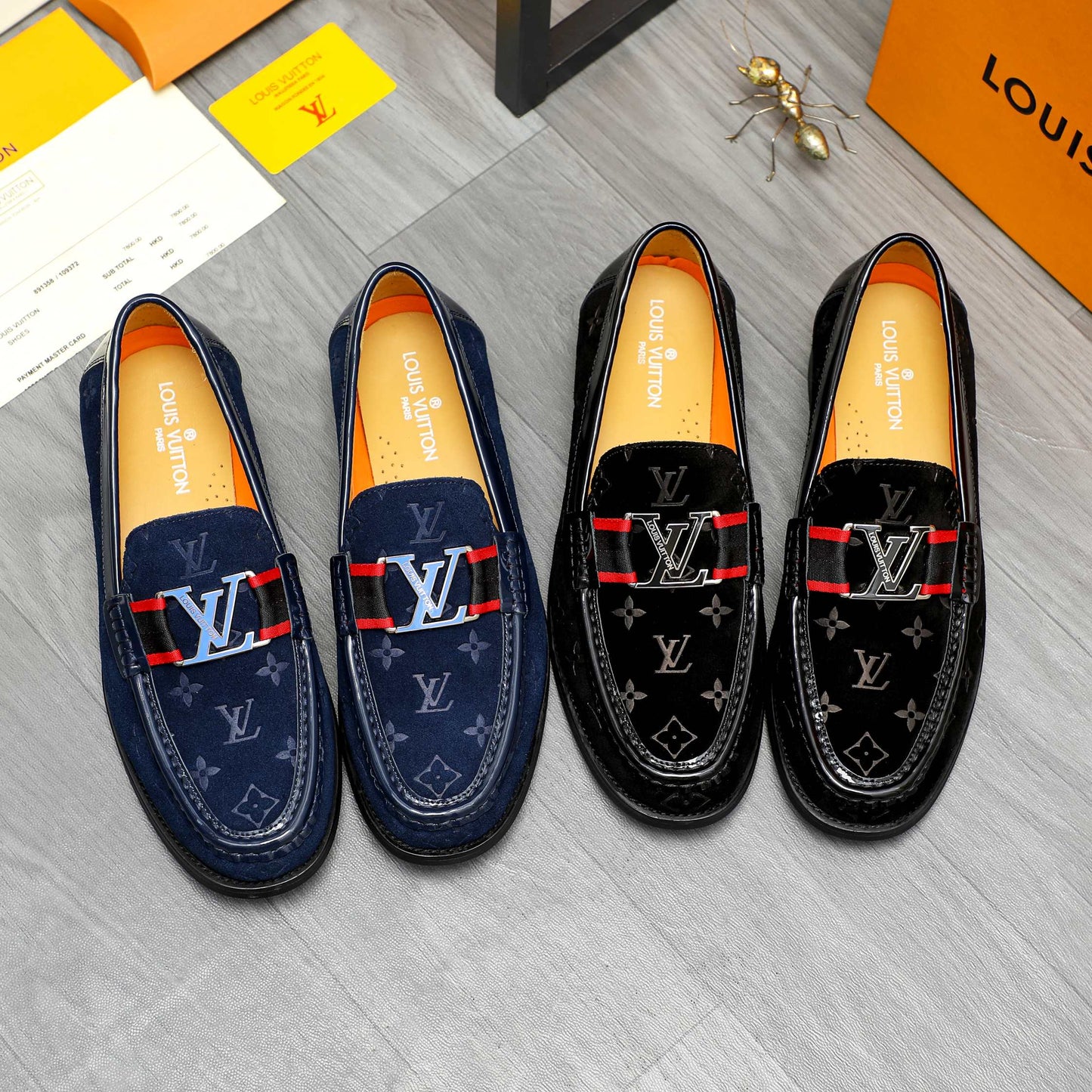 Lvv suede printed cowhide upper leather shoes 0725073008